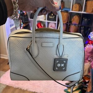 Gucci White Satchel Bag